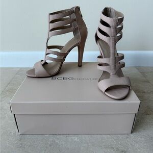 BCBGeneration Women's Strappy Heels - Taupe